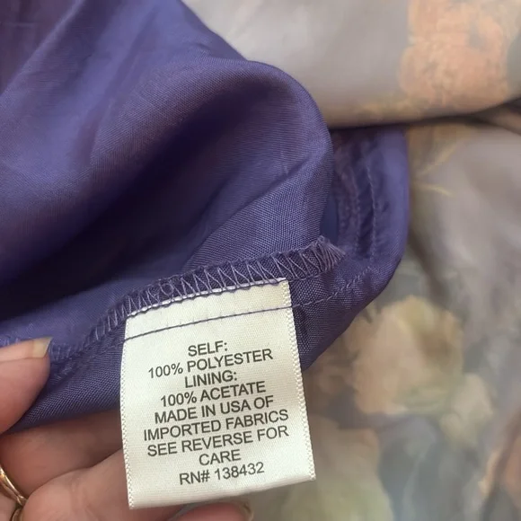 Bea & Dot By ModCloth Sleeveless Floral Dress Lined Pockets Purple Pink Size 4X - Picture 7 of 9